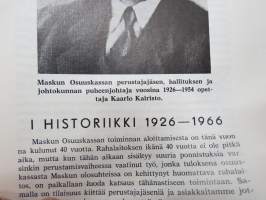 Maskun Osuuskassa 1926-1966 40 vuotta