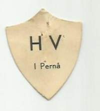 HV i Pernå -   rintamerkki pahvia
