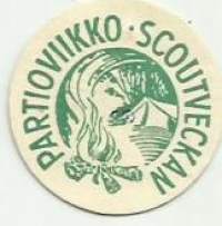 Partioviikko -   rintamerkki pahvia