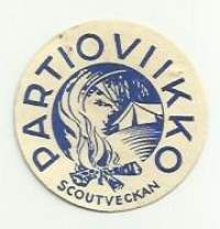 Partioviikko -   rintamerkki pahvia