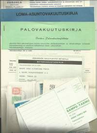 Vakuutuskirjoja ja maksukuitteja 1970-luvulta n 5 kpl erä - vakuutuskirja
