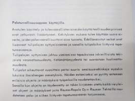 Paloturvallisuusopas - Rauma-Repola Oy - Rauman Tehtaat -fire protection guide