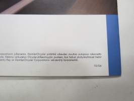 Chrysler Sebring Sedan &amp; Cabrio 2005 -myyntiesite / sales brochure