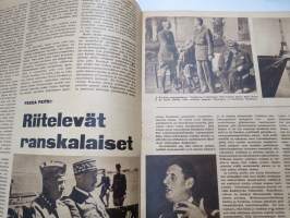 Suomen Kuvalehti 1943 nr 27 -3.7.1943, Tämän kesän ylioppilaita (sotilaspuvuissa), Pekka Peitsi - Riitelevät ranskalaiset, Lomakylä Punkaharju, Väestökysymys, ym.