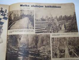 Suomen Kuvalehti 1943 nr 27 -3.7.1943, Tämän kesän ylioppilaita (sotilaspuvuissa), Pekka Peitsi - Riitelevät ranskalaiset, Lomakylä Punkaharju, Väestökysymys, ym.
