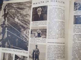 Suomen Kuvalehti 1943 nr 27 -3.7.1943, Tämän kesän ylioppilaita (sotilaspuvuissa), Pekka Peitsi - Riitelevät ranskalaiset, Lomakylä Punkaharju, Väestökysymys, ym.