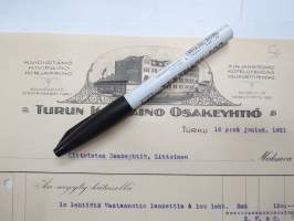 Turun Kivipaino Oy, Turku 16.12.1921 -asiakirja / business document