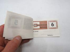 E-liike jäsenalennusvihko nr 8935 - Osuusliike Tarmola, 10 kpl käyttämättömiä lipukkeita -co-op coupons