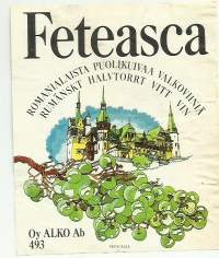 Feteasca  Alko nr 493 - viinietiketti viinaetiketti