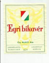 Egri bikaver Alko nr 459 - viinietiketti viinaetiketti