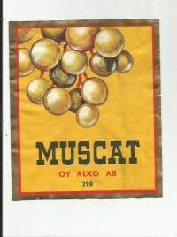 Muscat Alko nr 290 - viinietiketti viinaetiketti
