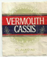 Vermouth Cassis Alko nr 254 - viinietiketti viinaetiketti