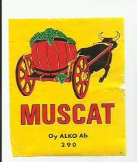 Muscat Alko nr 290 - viinietiketti viinaetiketti