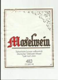 Moselwein  Alko nr 483 - viinietiketti viinaetiketti