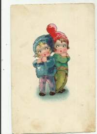 Oho  - lapsipostikortti postikortti kulkenut 1931 merkki pois