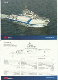 Turva ulkovartiolaiva 2014  - laivaesite tekn tiedot takana koko A5