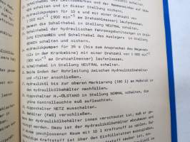 Fahrbares Rammgerät USM 2 - A 052/1/230 Beschreibung und Nutzung 1989, siltarakennus- / esteenylitystyöyksikkö käyttöohjekirja / tekniset tiedot / huoltoa