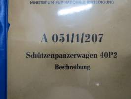 Schützenpanzerwagen 40P2 Beschreibung -suojapanssarivaunu, yleiskuvaus  -tank manual