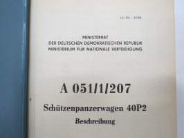 Schützenpanzerwagen 40P2 Beschreibung -suojapanssarivaunu, yleiskuvaus  -tank manual