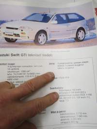 Suzuki Rally Team Finland Ari Montonen - Timo Sallinen 1990 / Suzuki Swift GTi -myyntiesite / brochure