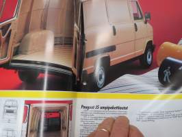 Peugeot J5 1986 -myyntiesite / sales brochure