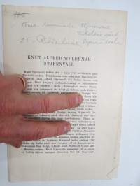 Minnesteckning över Knut Alfred Woldemar Stjernvall