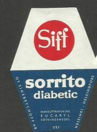 Sorrito diabetic  - juomaetiketti