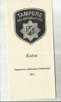 Tampere Pelastuslaitos 100 v kutsu 1998