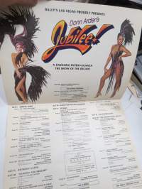 Bally´s (Hotel-Casino) Las Vegas, Nevada - Don Arden´s Jubilee - a tribute to the magic of movies -show-esityksen ohjelma
