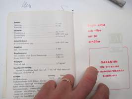 Vauxhall Victor Modell F 1959 instruktionsbok -käyttöohjekirja