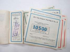 Vauxhall voitelu- ja ylläpitohuolto, huoltokuponkivihko / service coupons