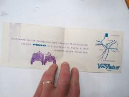 Saloon 15. tai 16.8.1959 - Valli-Auto Oy, Salo, Ford Elojuhlat (traktorit ym. markkinointitilaisuus) -kutsukortti / invitation