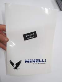 Minelli -myyntiesite / Lehdistökansio / sales brochure / press release kit