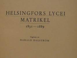 Helsingfors Lycei matrikel 1831 - 1889