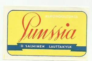 Punssia -   juomaetiketti