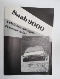 Saab 9000 - Lehdistön mielipide - Pressens åsikt -myyntiesite / brochure