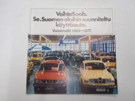 VaihtoSaab. Se. Suomen oloihin suunniteltu käyttöauto. Vuosimallit 1969-1977 -myyntiesite / sales brochure