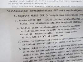 Rude´n tähtien tunnistamislevystö (Rude &amp; Colins - Similux) käyttöohjeineen sekä suomeksi että englanniksi -Rude starfinder &amp; identifier