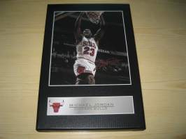 Michael Jordan, Chicago Bulls, NBA, canvastaulu, koko 20 cm x 30 cm. Tehty 50 numeroitua kappaletta. Hieno esim. lahjaksi.