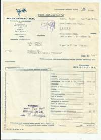 Merihuolto Oy Turku 1940  firmalomake