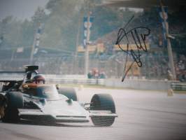 Emerson Fittibaldi, Formula F1, Indy, canvastaulu, koko 20 cm x 30 cm. Tehty 50 numeroitua kappaletta. Hieno esim. lahjaksi.