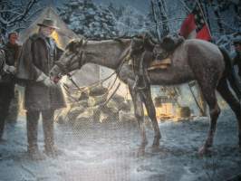 USA:n sisällisota, Robert E. Lee, canvastaulu, koko noin 20 cm x 30 cm. Tehty 50 numeroitua kappaletta. Hieno esim. lahjaksi. Katso myös muut kohteeni.