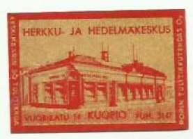 Herkku. ja Hedekmäkeskus Kuopio - tulitikkuetiketti