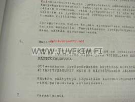 Tume KJP-25 NH, KJP-30 H, KJP-30 CKD, KJP-40 H, KJP-40 CKD jyräpyörästö (kapea) -asennus- ja käyttöohjekirja