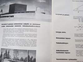 Minerit aaltokattolevy -esittelee tuotteen, käyttökohteet, tekniset ominaisuudet, työtavat, työkalut ja tarvikkeet -myyntiesite -brochure