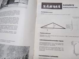 Minerit särmä- ja paanukattolevyt -esittelee tuotteen, käyttökohteet, tekniset ominaisuudet, työtavat, työkalut ja tarvikkeet -myyntiesite -brochure
