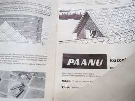 Minerit särmä- ja paanukattolevyt -esittelee tuotteen, käyttökohteet, tekniset ominaisuudet, työtavat, työkalut ja tarvikkeet -myyntiesite -brochure