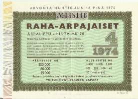 Raha-arpa 1974 / 4 arpa