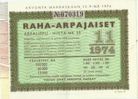 Raha-arpa 1974 / 11 arpa