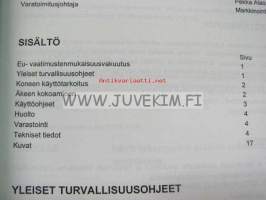 Hankmo 4600 S, 6400 S lapiorullaäkeet -käyttöohjekirja ja varaoasluettelo